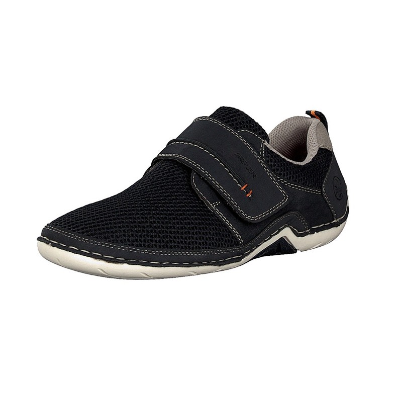 Sapato Velcro Rieker 07550-14 Para Homem - Azuis